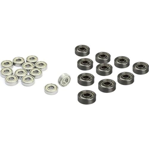 10 Pcs 625ZZ Single Row Deep Groove Radial Ball Bearing 16mm x 5mm x 5mm & 10Pcs 695Z 5mm x 1m x 4mm