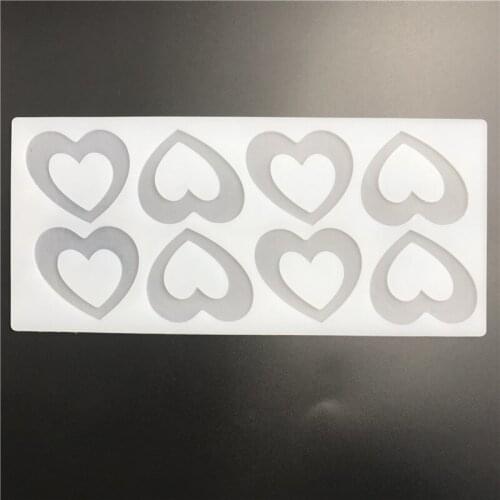8 Cavity Chocolate Insert Single Hole Heart Fondant Silicone White Cake Mold Chocolate Baking Decorating Tools #30