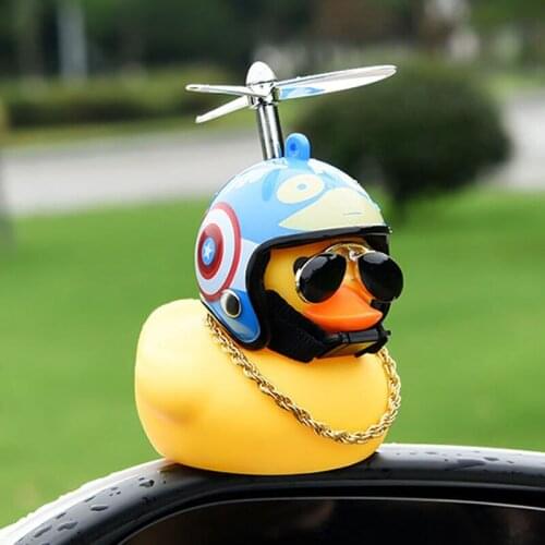 1pc Car Goods Gift Wind-breaking Wave-breaking Duck For Car Ornaments Auto Interior Decoration With Lamp/Without Lamp