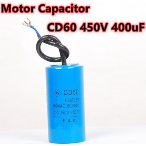 CD60 450VAC 400uF Water pump startup capacitor Motor Capacitor Start Capacitor Start Motor Capacitor Electrolytic capacitor