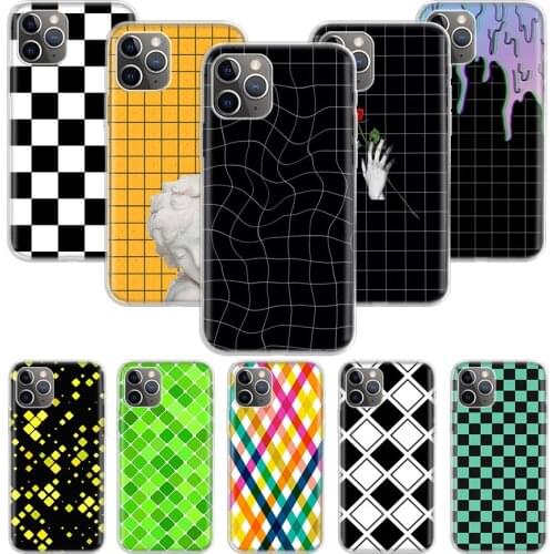 Black and white chess board Case for Apple iphone 11 12 Mini Pro XS Max XR X 7 8 6 6S Plus 5 5S SE 10 Ten Gift Silicone Phone Co