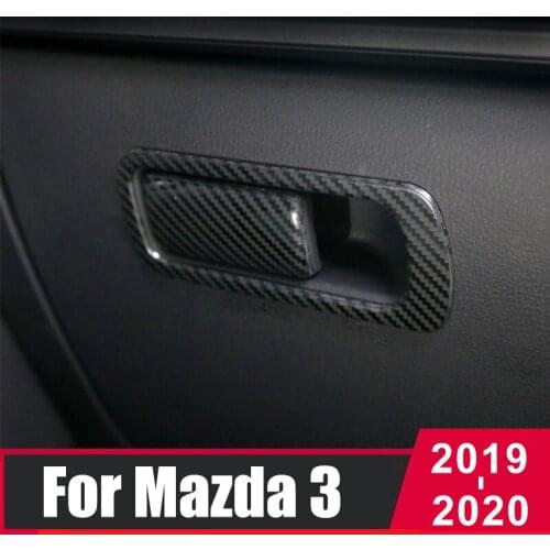 For Mazda 3 Axela 2019 2020 Stainless steel Car Co-pilot Storage Box Glove Box Handle Cover Trim Stickers Interior Accessories