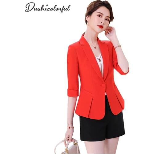 Dushicolorful Women's Business Blazers