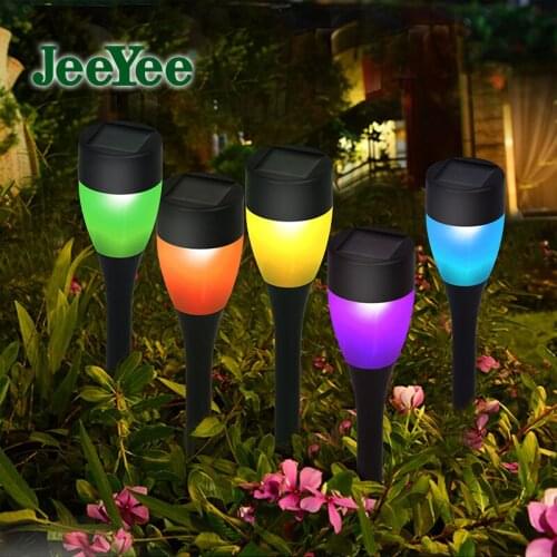 LED Solar Garden Light Night Light Waterproof Outdoor Lawn Lamp Colorful Landscape Lamp Patio Yard Path Walkway Decor Solar Lamp