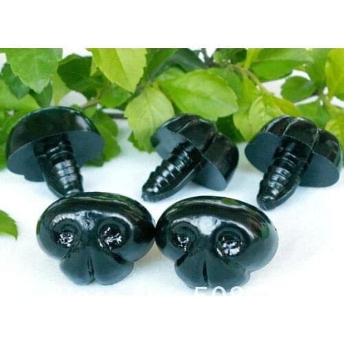 Fress ship!!!200pcs/lot Black Dog Nose / Safety Nose /Plastic Nose 15mm with plastic washers
