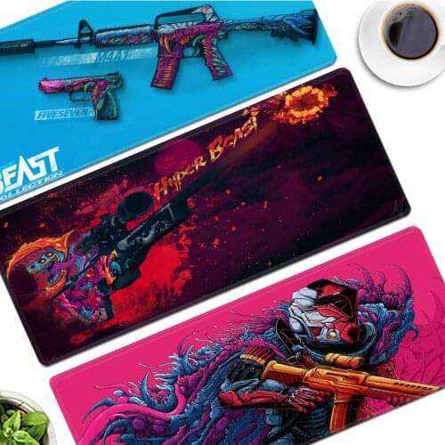 Gaming Mouse Pad XL Large 900*400 Locking edge Rubber Mousepad Gamer Hyper Beast Mouse Mat Wrist Rest for Computer Laptop