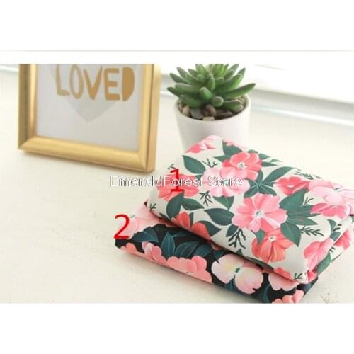 Korean imported plain cotton fabric, Nordic digital printing, hand-made DIY dress and doll fabric 90cmx110cm