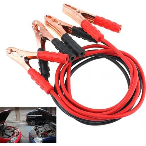 Car Jump Starter Cable 2M Copper Car Emergency Ignition Jump Starter Leads Wire Battery Booster Cable with Insulating Sleeve