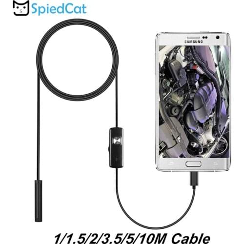 5.5mm Mini Lens 1M 2M 3.5M 5M 10M Cable Android OTG USB 6 LED Endoscope Snake Pipe Inspection Android USB Borescope Camera