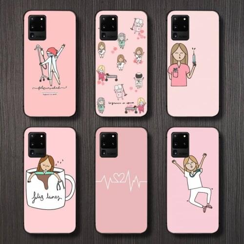 Cartoon Medicine Doctor Nurse Phone Case For Samsung galaxy S 7 8 9 10 20 edge A 6 10 20 30 50 51 70 note 10 plus