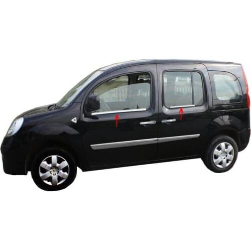 Car window trim Chrome car window trim Chrome car trim for Renault Kangoo II 4 Pcs S.Steel 2008-UP