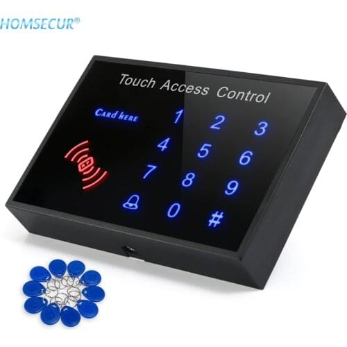 HOMSECUR Single Door Keypad And RFID ID Card Reader Access Control +10 ID Card Keyfobs