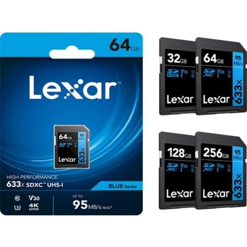 Lexar Professional cards 633x 128GB 256GB SDXC UHS-I SD card 1TB 512GB High Capacity Memory Card