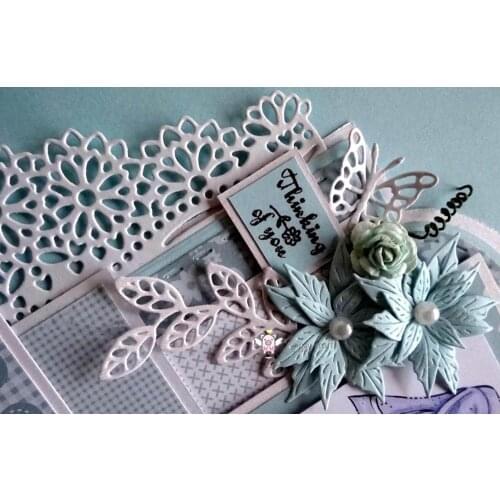 Mmao Crafts Metal Steel Cutting Dies New Leaf strip decoration Stencil For DIY Scrapbooking Paper/photo Cards Embossing Dies