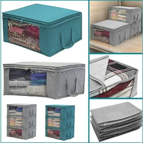 1PC Foldable Storage Bag Waterproof Non-Woven Portable Clothes Blanket Organizer Stroage Bag Travel Luggage Organizer Bag