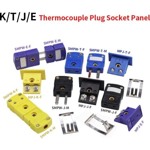 SMPW-K/J/T/E/-M/F MPJ-K/J/T/E-F Thermocouple Plug Socket And Panel Compensation Wire Connector