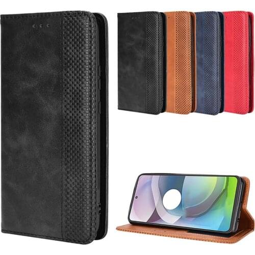 Slim Leather Phone Protective Case Phone Holder Flip Magnetic Cover w/ Card Slot for Motorola G 5G Smartphone Accessories
