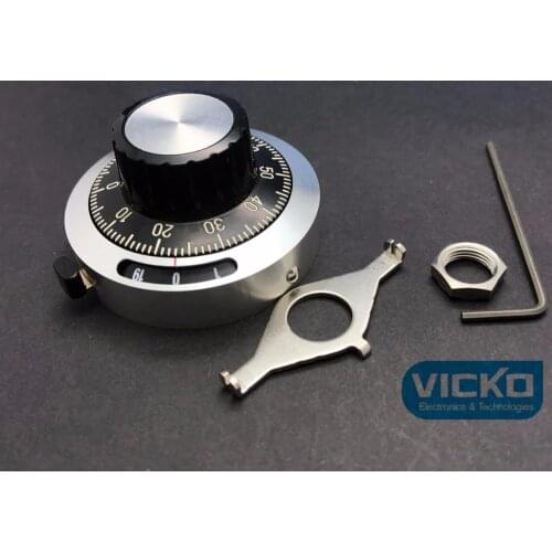 [VK] JAPAN ORIGINAL Sakae MF20-46B MF20-46B6 MF-46 Hole Diameter 6mm Turn Counting Dials Potentiometer Knob Switch