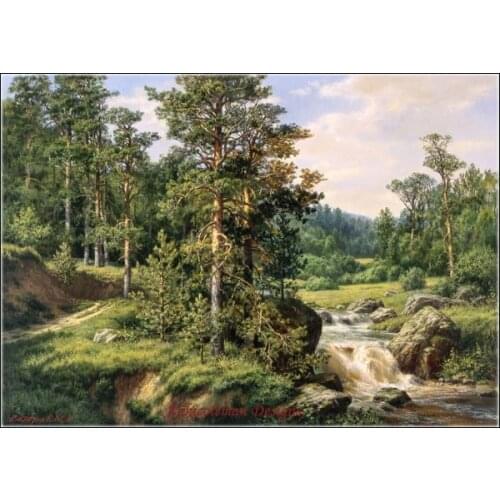 Embroidery Counted Cross Stitch Kits Needlework - Crafts 14 ct DMC Color DIY Arts Handmade Decor - Pines