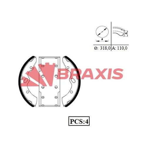 REAR BRAKE BALATASI LUG MITSUBISHI CANTER 659 K6722