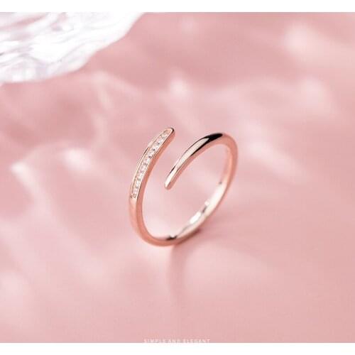 Colusiwei 925 Sterling Silver Dazzling Clear CZ Open Finger Rings for Women Adjustable Wedding Statement Jewelry Free Size Gifts