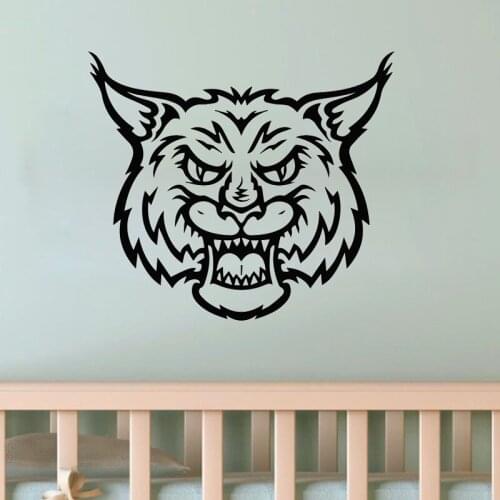 ZOOYOO Tigers Head Wild Cat Animal Wall Sticker Home Decor Living Room Kids Children Room Decoration Wall Art Murals