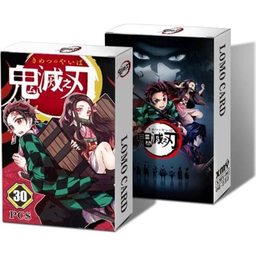 1box Anime Demon Slayer: Kimetsu No Yaiba Kamado Tanjirou Cards Sticker Artbook Gift Cosplay Props Book Set Gifts