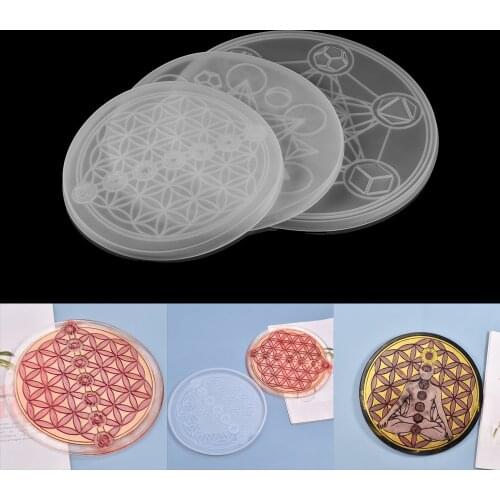 1Pcs Divination Compass Dish Plate Storage Tray Silicone Mold Of Crystal Epoxy Resin Mold for DIY Jewelry Making Tool
