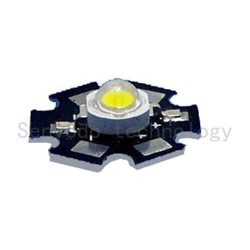 100X wholesales High quality 1W high power led lamp beads with aluminum PCB free shipping