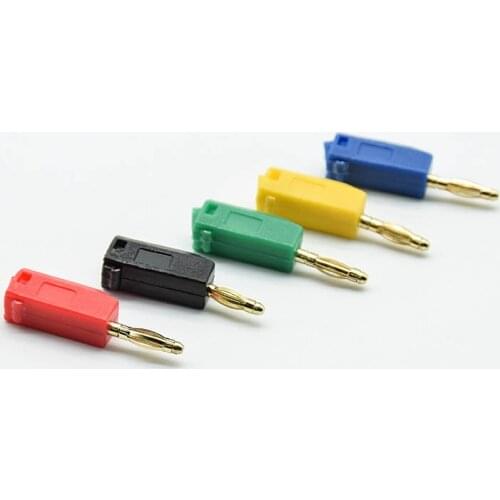 5Pcs 5 Colors 2mm Banana Plug Connector Jack For Speaker Amplifier Test Probes Terminals Cooper Connectors
