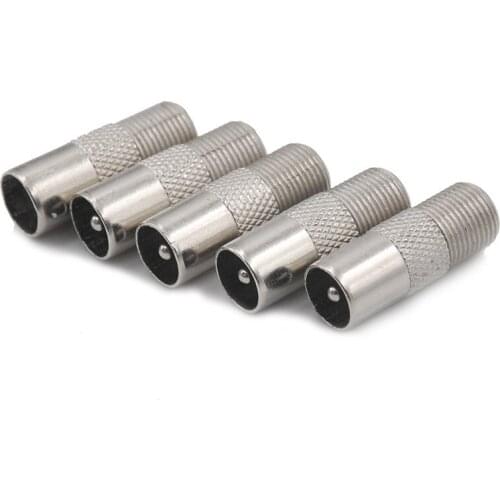 5pcs/lot STB Quick Plug RF Coax F Female To RF Male Connector TV Antenna Coaxial Connector F Connector TV Coaxial plug