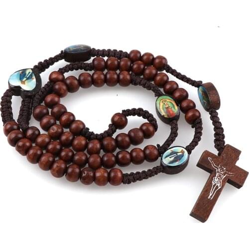 6mm Jesus I.N.R.I. Christain Crucifix Cross Necklace Cross Pendant Necklace Catholic Fashion Religious Jewelry