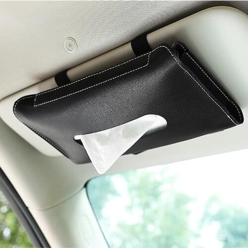 Car Tissue Box Clip on Sun Visor Sunshade Towel Sets Car Tissue Boxes Tissue Holder Bag for BMW Auto Parts Interior Accessories