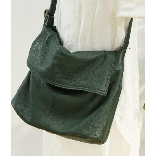 Large Leather Bag Women Luxury Brand Designer Cowhide Crossbody Bag Soft Casual Nature Leather Shoulder Bag Women Bolsa Purse