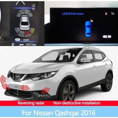 Car Parking Sensor Reverse Backup Radar 8 Probes Beep Show Distance on Display Sensor Video System For Nissan Qashqai 2016