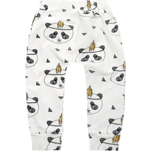 2019 Little Toddler Baby Kid Long Pant Cute Panda Clothes Age 12M-3 Infant Cotton Soft Autumn Girl Boy Fox Animal Casual Pattern