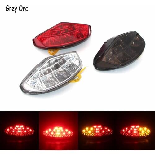 For DUCATI Monster 696 795 796 1100S 1100 EVO Diesel Chrome Brake Turn Signals Integrated LED motorcycle taillight