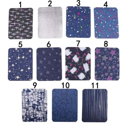 Knee Hole Repair Applique Star Heart Embroidery Denim Fabric Craft Accessory Clothes DIY Jeans Stickers Elbow Iron On Patches