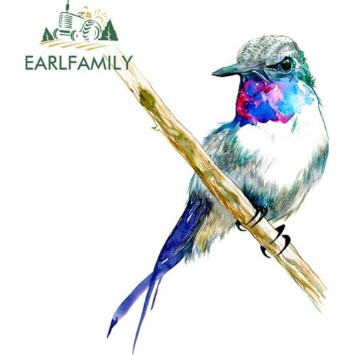 EARLFAMILY Funny Creative Birds Car Sticker Accessories Bumper Car Window Personalized Decals Watercolor Design Decoration