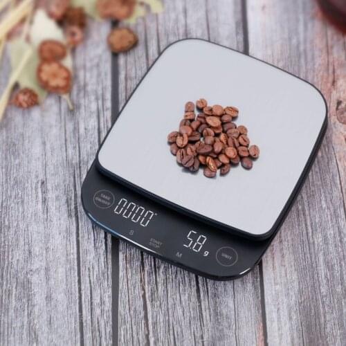 Hangable Coffee Scale With Timer Portable Electronic Digital Kitchen Scale High Precision LCD Electronic Scales Kitchen Gadget