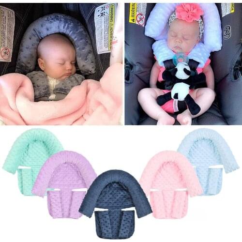 HobbyLane 2Pcs/Set Baby Safety Seat Headrest + Safety Belt Cover Set for Infants
