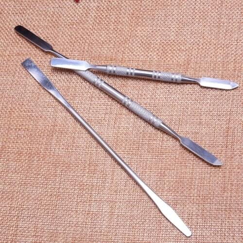 1pcs Makeup Tool Stainless Steel Mixing Spatula Manicure Dental Rod Nail Spatula make up spatula espatula maquillaje