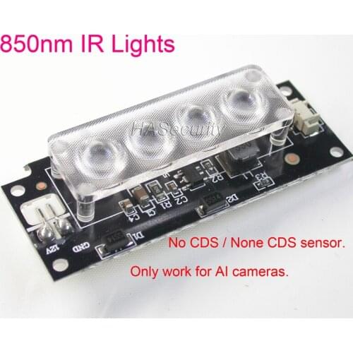 IR 850nm Lights 4x SMT LED , None CDS sensor type, for AI camera