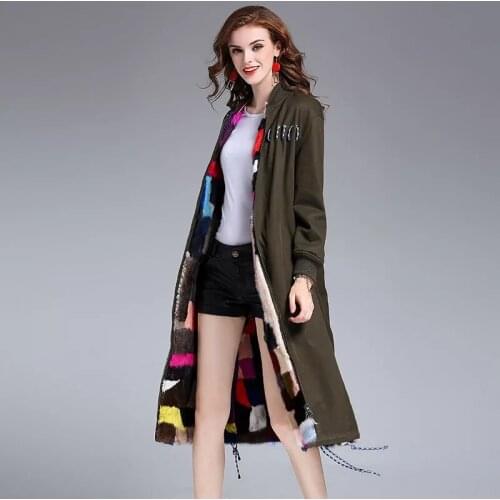 Cashmere Coat stand collar fox pockets Daily Free shipping clothes plus sizes WL-001