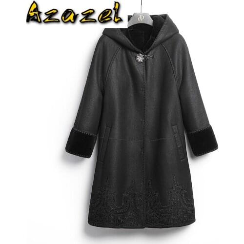 Real Wool Jacket Autumn Winter Coat Clothes 2020 Korean Vintage Double-faced Fur Women Tops Abrigo Mujer ZT3469