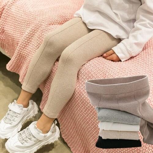 2020 spring new children trousers leggings solid color cotton comfortable anti-pilling leggings girls wild simple pants