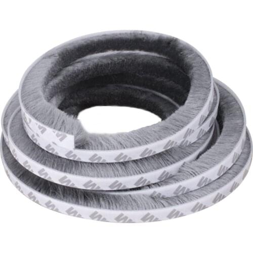 10meters Brush Strip Self Adhesive Sealing strip Wind-proof For Home Door Window Sound Insulation Strip Gasket