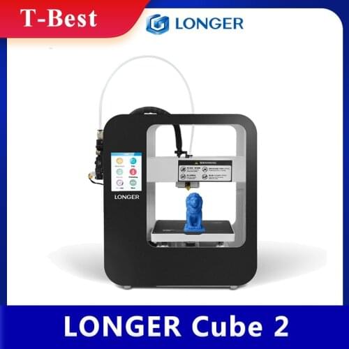 LONGER Cube 2 Mini Desktop 3D Printer Fully Assembled with 2.8 Inch LCD Touchscreen 120*140*105mm Detachable Nozzle Resume Print