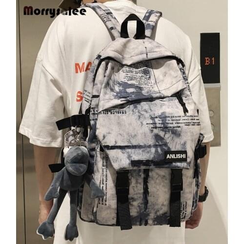 Ladies Trendy Men Backpack Laptop Book Boy School Bag Female Nylon Fashion Women Backpacks Cool Student Male Bags College Travel