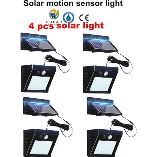 30 LED Motion Sensor Wall Light Waterproof 64/30 LED Wall Light Solar Powered LED PIR Sensor Lamp for Walkway Fence Gardenoption